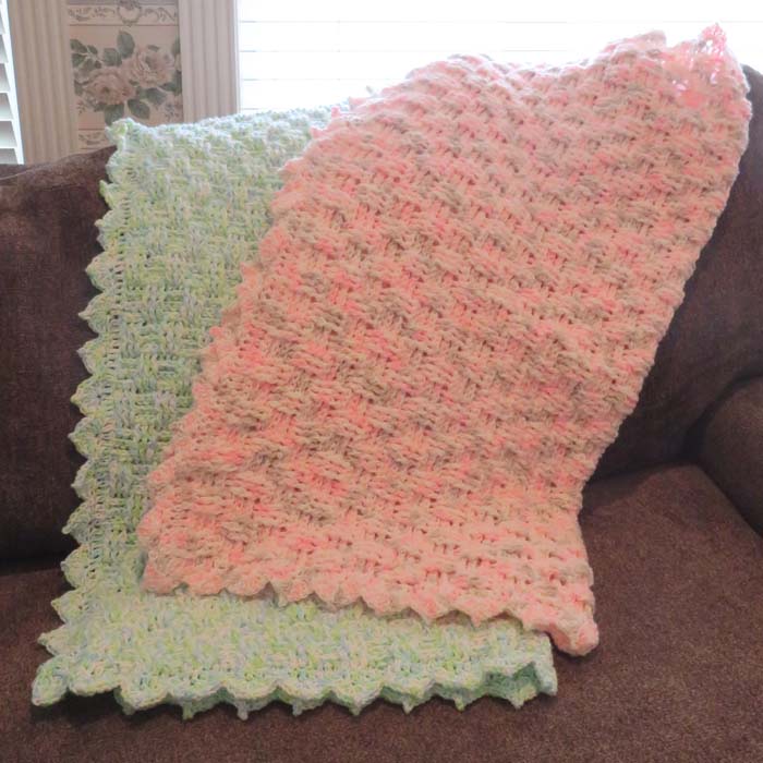 Basket Weave Baby Blanket Free Crochet Pattern * Shannon's Grotto